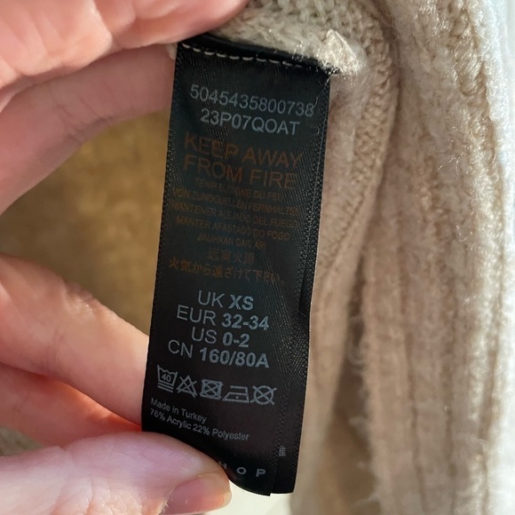 topshop  oversized tan open front sweater - Picture 10 of 10